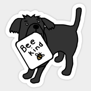 Cute Dog Of Kindness with Bee Kind Animals Pun Sticker